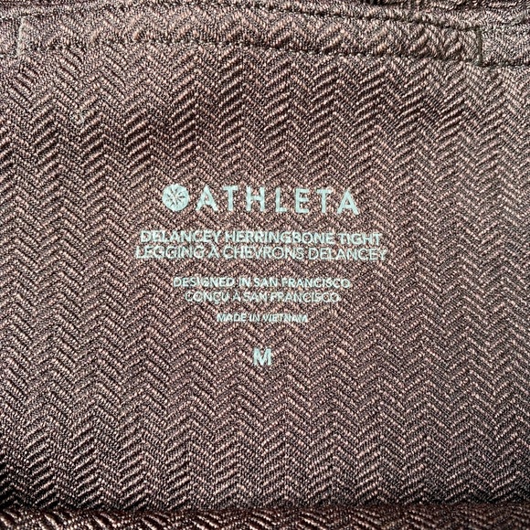 Athleta Delancey Herringbone Tight Leggings Brown Size M - Picture 11 of 13